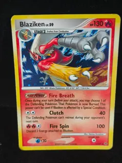 Pokemon TCG Blaziken Holo Card 3/127 Platinum Rare 2009 - Image 1