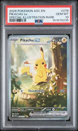 2026 POKEMON ASC EN-ASCENDED HEROES SPECIAL ILLUSTRATION RARE PIKACHU EX PSA 10 - Image 1