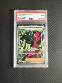 2025 POKEMON PRE EN-PRISMATIC EVOLUTIONS ULTRA RARE #133 ATTICUS PSA 9 - Image 1
