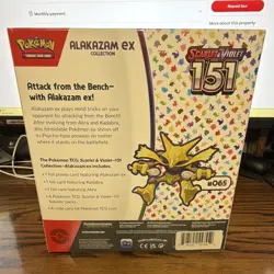 Pokemon Scarlet & Violet 151 Alakazam ex Collection Box - 4 packs of 151 - Image 2