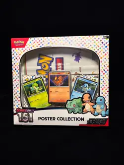 Pokemon TCG Scarlet & Violet 151 Poster Collection Box Sealed 3 Packs - Image 1
