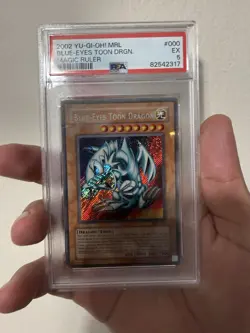2002 Yugioh Mrl Blue Eyes Toon Dragon Magic Ruler PSA Grade 5 - Image 1