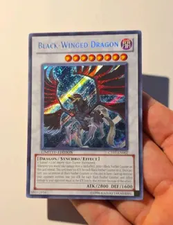 Yugioh Black-Winged Dragon CT07-EN002 Secret Rare LP - Image 3