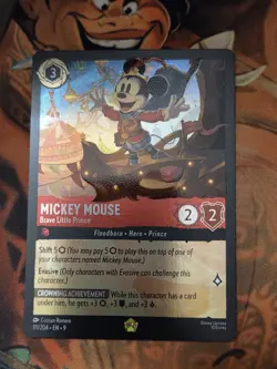 Disney Lorcana Fabled Mickey Mouse - Brave Little Prince 111/204 Legendary Foil - Image 1