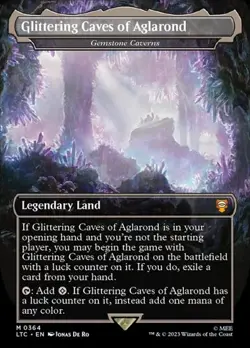 Gemstone Caverns "Glittering Caves of Aglarond" - Foil Extended Art LTC NM MTG - Image 1