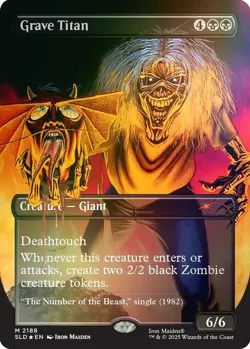 1x Grave Titan ~~ Borderless (2188) - Foil NM-Mint, English Secret Lair MTG Magi - Image 1