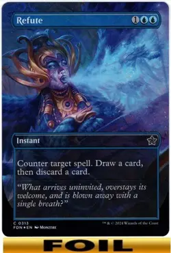 Refute ** FOIL BORDERLESS ** Foundations - CUC NM MTG - Image 1