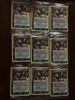 LOT OF 9 POKEMON CELEBRATIONS ETB PROMO CARDS - GRENINJA (SEALED) HOLO SWIRLS 🌀 - Image 1
