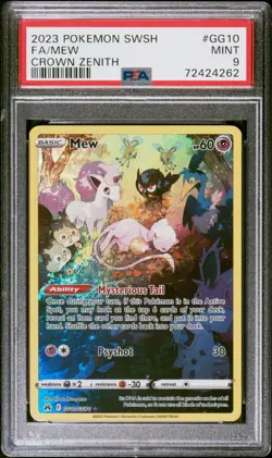 Pokemon TCG; Mew Crown Zenith: Galarian Gallery Holo Rare Card GG10/GG70 - PSA 9 - Image 2