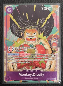 Monkey.D.Luffy Bandai Card Games Fest 25-26 Stamped One Piece Promo OP07-073 - Image 1