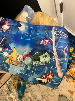 Pokemon Trading Card Game Official Playmat - Sleeping Pokemon Forest Design - Image 3