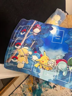 Pokemon Trading Card Game Official Playmat - Sleeping Pokemon Forest Design - Image 4
