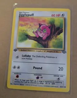 1995 POKEMON JIGGLYPUFF 54/64 JUNGLE SET 1ST EDITION PRE OWNED USED CARD - Image 1