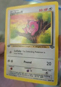 1995 POKEMON JIGGLYPUFF 54/64 JUNGLE SET 1ST EDITION PRE OWNED USED CARD - Image 3