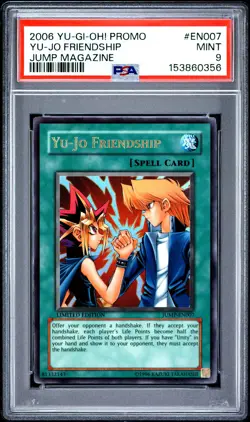 2006 YU-GI-OH! PROMO JUMP MAGAZINE #EN007 YU-JO FRIENDSHIP PSA 9 - Image 1