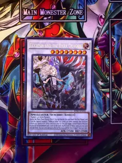 *** ECCLESIA AND THE DARK DRAGON *** 1ST EDITION SECRET RARE BRPO-EN041 YUGIOH! - Image 1