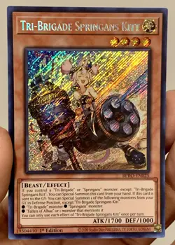 Yugioh Tri-Brigade Springans Kitt BPRO-EN025 Secret Rare 1st Ed NM w/Tracking - Image 1