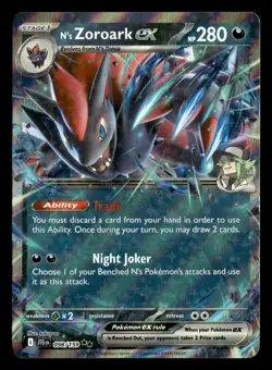 N's Zoroark ex 098/159 Double Rare Journey Together Pokemon Card - Image 2