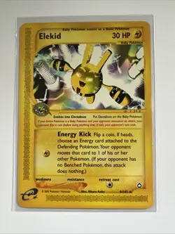 Pokemon TCG Elekid Aquapolis 9/147 Regular Card NP - Image 1