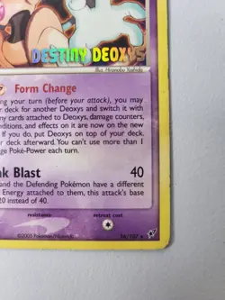 Pokemon EX Deoxys Deoxys Holo Rare 16/107 Basic 70 HP 2005 TCG Card - Image 3