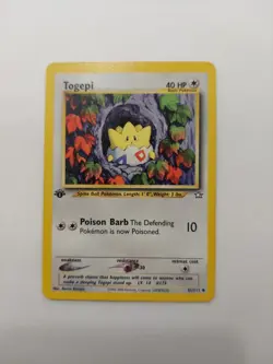 Pokemon TCG Togepi Neo Genesis Unlimited Uncommon Card 51/111 First Edition LP - Image 1
