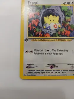 Pokemon TCG Togepi Neo Genesis Unlimited Uncommon Card 51/111 First Edition LP - Image 5