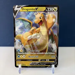 Dragonite v Pokemon Go Holo Rare Card 49/78 Near Mint Condition - Image 1