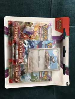 Pokemon TCG Paldea Evolved 3-Pack Blister Varoom Promo Card - New Sealed - Image 3