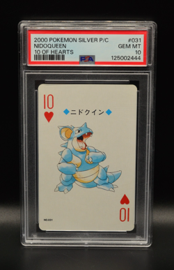 Nidoqueen Playing Poker Card Silver 2000 Lugia PSA 10 Japan 10 Of Hearts 031 - Image 1
