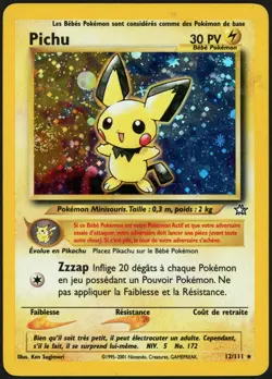 MP Pichu - 12/111 - Neo Genesis - Holo Rare - *SWIRL* - MP - Pokemon TCG Card - Image 1