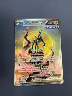 Iron Crown ex 206/162 SV05: Temporal Forces Holo Pokemon Card SIR NM - Image 1