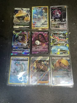 Pokemon TCG 9-Card Lot GX/EX Holo Full Art Megas starter lot - Image 1