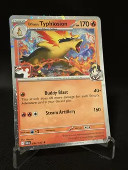 Ethan's Typhlosion Holo Prize Pack Series 9 Promo Pokemon Card NM/LP DRI 034/182 - Image 1