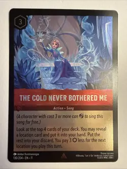 The Cold Never Bothered Me 130/204 Foil Rare Card Lorcana Winterspell - Image 1