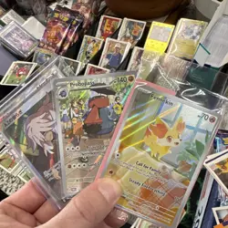 Pokemon TCG Holo Illustration Rare 3-Card Lot Probopass 182/167 & Fennekin 080 - Image 1