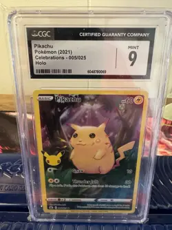 Pokemon TCG Pikachu 005/025 CGC 9 + Flying Pikachu VMAX #007 PSA 9 - Image 2