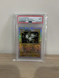 2002 POKEMON LEGENDARY COLLECTION #28 MAGNETON-REVERSE FOIL PSA 9 - Image 1