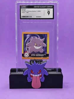 1999 Pokemon Sticker Series Gengar Artbox #94 CGC MINT 9 - Image 1