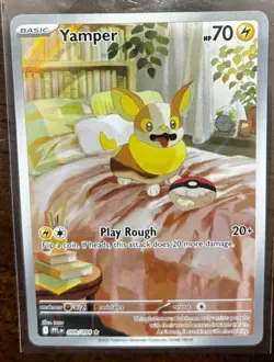 Yamper 099/094 Illustration Rare Phantasmal Flames Pokemon Holo Near Mint - Image 1