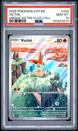 Pokemon Victini Sv Black Star Promo 208 Unova Illustration Coll. PSA 10 - Image 1