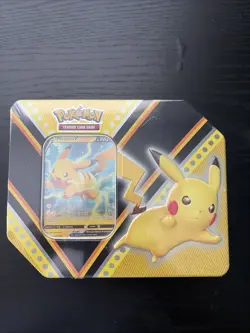 Sealed 2020 Pokemon TCG V Powers Tin Pikachu V with 5 Booster Packs - Image 1