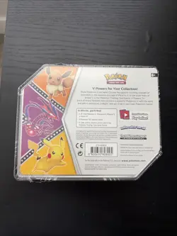 Sealed 2020 Pokemon TCG V Powers Tin Pikachu V with 5 Booster Packs - Image 2