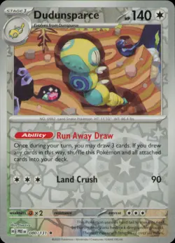 DUDUNSPARCE 080/131 RARE PRISMATIC EVOLUTIONS POKEMON REVERSE HOLO NM - Image 1