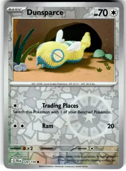 Dunsparce Reverse Holo 120/159 Journey Together Pokemon NM Fast Ship - Image 1