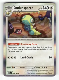 Dudunsparce 129/162 Rare Temporal Forces Pokemon Holo Near Mint - Image 1
