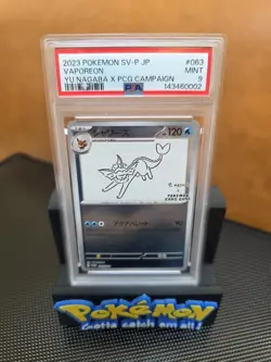 PSA 9 Pokemon Vaporeon #63/SV-P 063 YU NAGABA X PCG CAMPAIGN 2023 Mint US Seller - Image 1