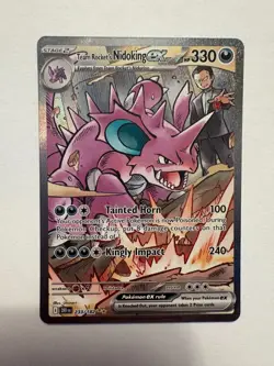 Pokemon TCG Team Rockets Nidoking EX 233/182 Destined Rivals NM Condition - Image 1