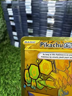 2024 Pokemon Pikachu ex 179/131 Gold Hyper Rare Prismatic Evolutions Holo NM - Image 2