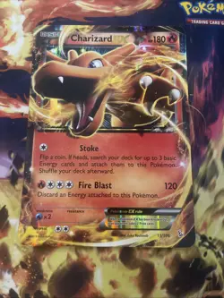 *Jumbo* Charizard EX 11/106 Holo EX Rare Flashfire Pokemon HP - Image 1
