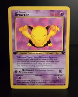 Pokemon TCG - DROWZEE - 1ST EDITION - 54/82 - TEAM ROCKET (2000) - WOTC - LP/NM - Image 1